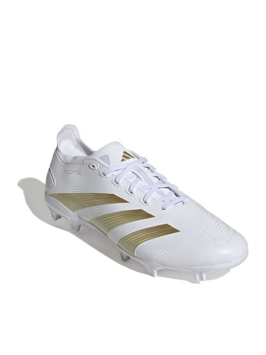 adidas Predator Club Fußballschuhe mit Stollen Weiß
