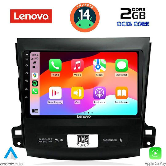 Lenovo Автомобилна Аудио Система (Блутут/USB/AUX/WiFi/GPS/Apple-Carplay/Android-Auto) с Тъчскрийн 9"