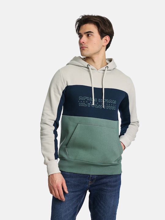 Life Style Butiken Men's Sweatshirt with Hood and Pockets BEZ