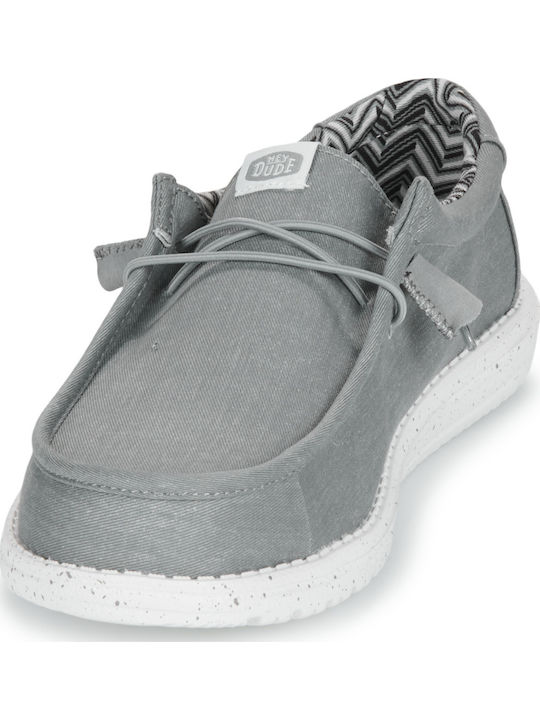 Wally Stretch Canvas Мъжки мокасини в Сив цвят