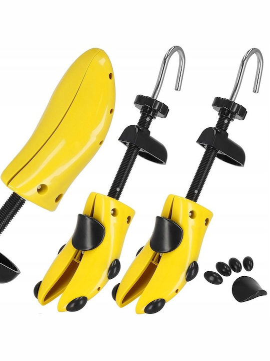 Set 2 Întinzătoare pentru Pantofi Lărgire și Alungire Pantofi Din Plastic Mărime 38-42 Galben