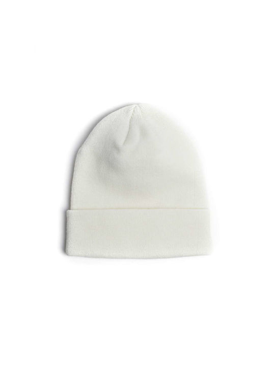 Emerson Beanie Unisex Beanie Knitted in White color