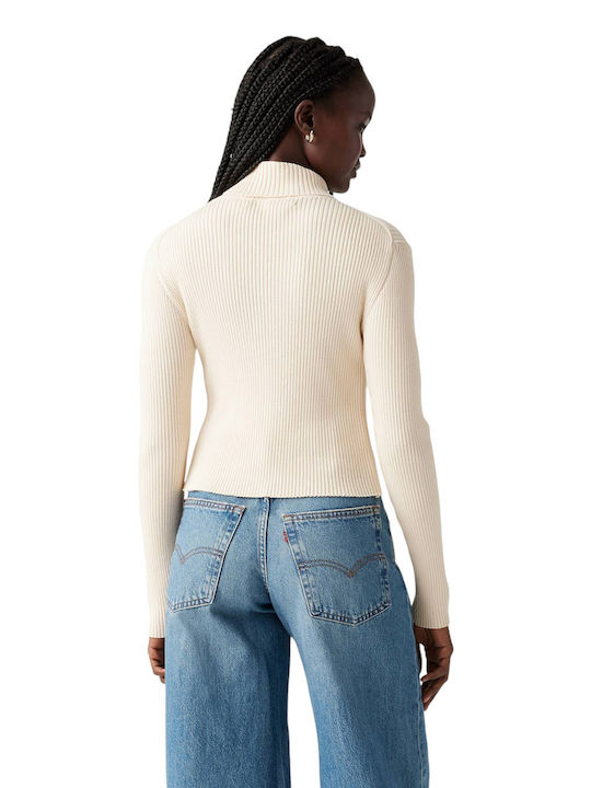 Levi's Women's Sweater Turtleneck White, Cream