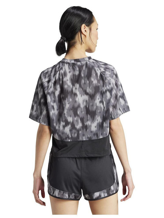 Adidas Train-essentials Allover Print Women's Athletic T-shirt Fast Drying Floral Flower Print