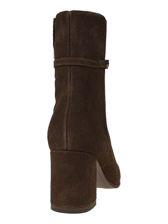 Leder Stiefeletten Damen Braun