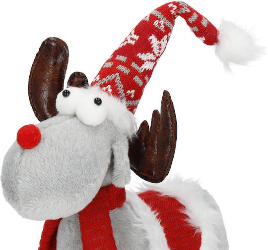 Beleuchtet Weihnachtliche Kunststoff Figur Rentier Gray