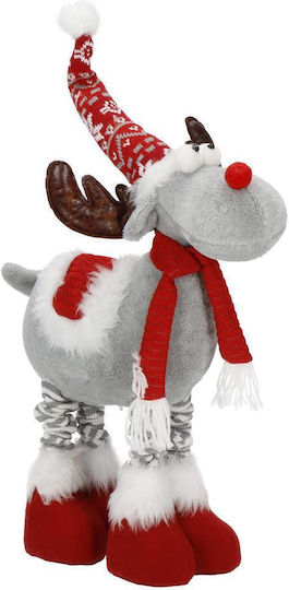 Beleuchtet Weihnachtliche Kunststoff Figur Rentier Gray