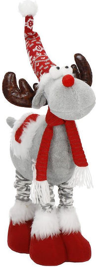 Beleuchtet Weihnachtliche Kunststoff Figur Rentier Gray