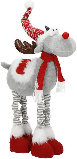 Beleuchtet Weihnachtliche Kunststoff Figur Rentier Gray