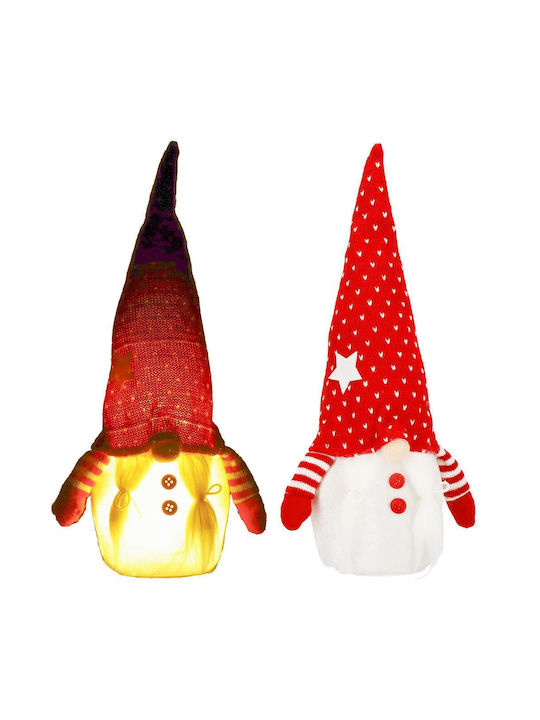 Beleuchtet Weihnachtliche Figur Elf Rot Höhe 33cm