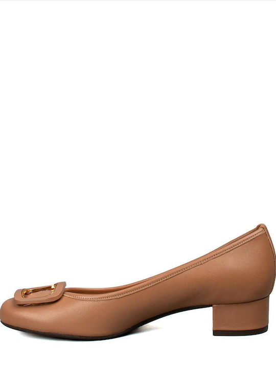 Mourtzi Leather Brown Heels