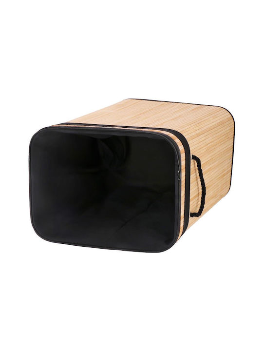 Sersimo Wäschekorb Bamboo 72lt mit Deckel 42x33x60cm Braune