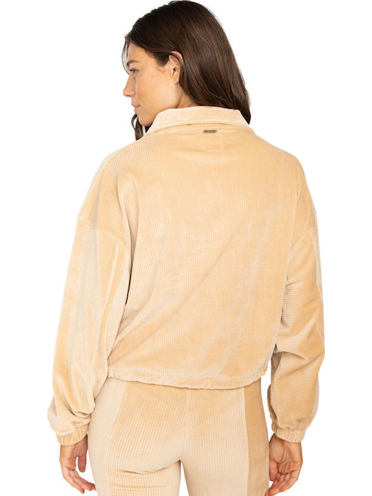 Coffee Time Women's Sweatshirt Jacket Khaki