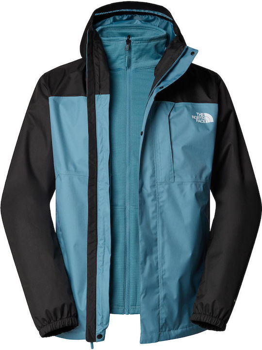 The North Face Quest Triclimate 3 in 1 Men's Winter Jacket Waterproof Algae Blue/tnf Black