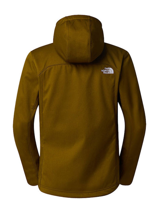 Quest Hooded Geacă Softshell Iarna Waterproof și Cu Protecție Împotriva Vântului Verde Mușchi Închis