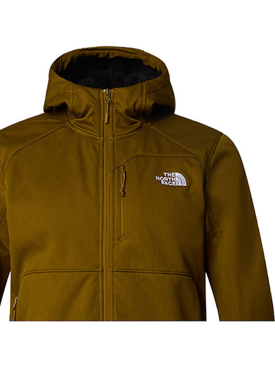 Quest Hooded Geacă Softshell Iarna Waterproof și Cu Protecție Împotriva Vântului Verde Mușchi Închis