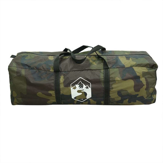 vidaXL Camping Tent Tunnel Khaki for 4 People 472x245x192cm Variation