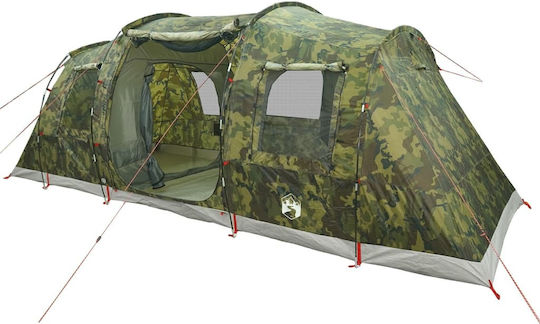vidaXL Camping Tent Tunnel Khaki for 4 People 472x245x192cm Variation