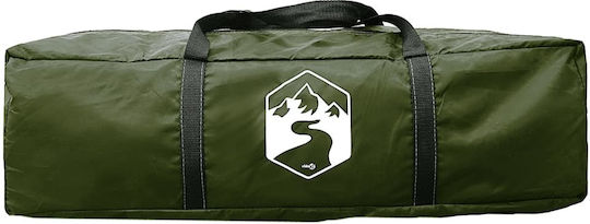 vidaXL Camping Tent Tunnel Green for 4 People 472x245x192cm