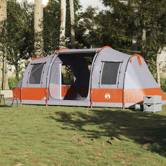 vidaXL Camping Tent Tunnel Orange for 4 People 472x245x192cm