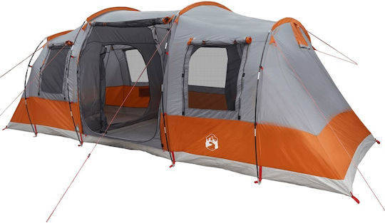 vidaXL Camping Tunnel Tent for 4 People Orange 472x245x192cm