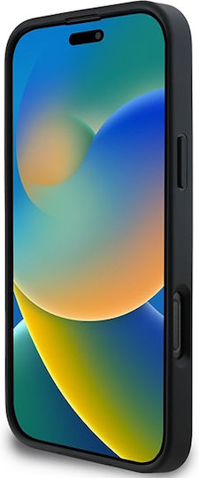 DKNY Quilted Stack Logo Back Cover Δερματίνης Μαύρο (iPhone 16 Pro Max)
