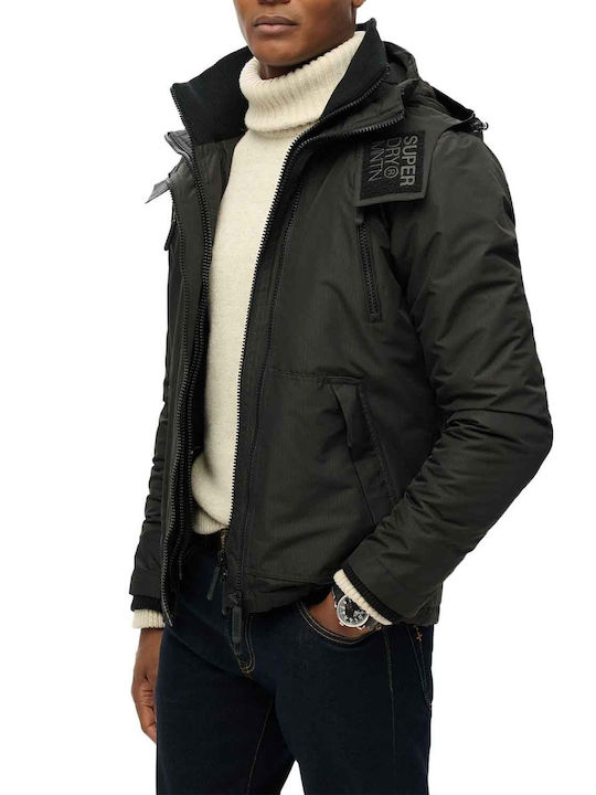 Superdry Herren Jacke Lässig Winddicht BLACK