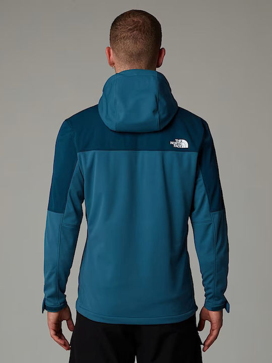 The North Face Diablo Herren Winter Jacke Softshell Wasserdicht und winddicht Midnight Petrol, Mallard