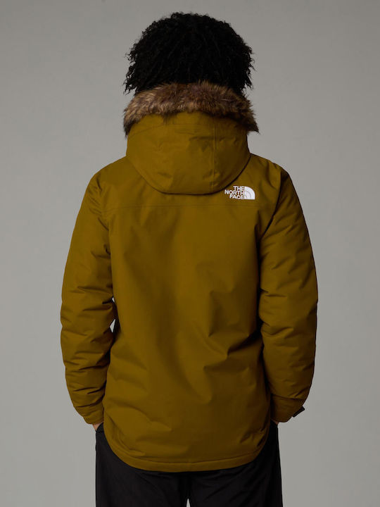 The North Face Recycled Zaneck Men's Winter Parka Jacket Waterproof and Windproof Moss Green