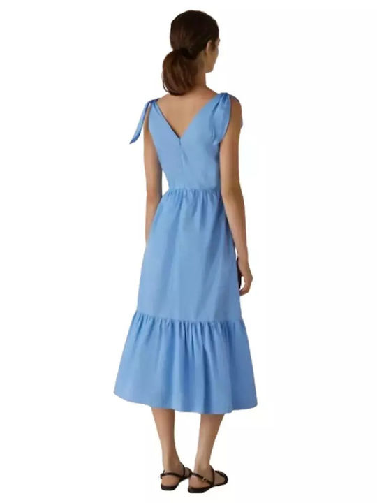 Emme Marella Dress with Ruffle Light Blue