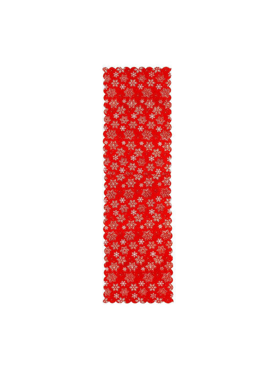 Weihnachtlich Tischtuch Stoff Rot L34xB187cm.