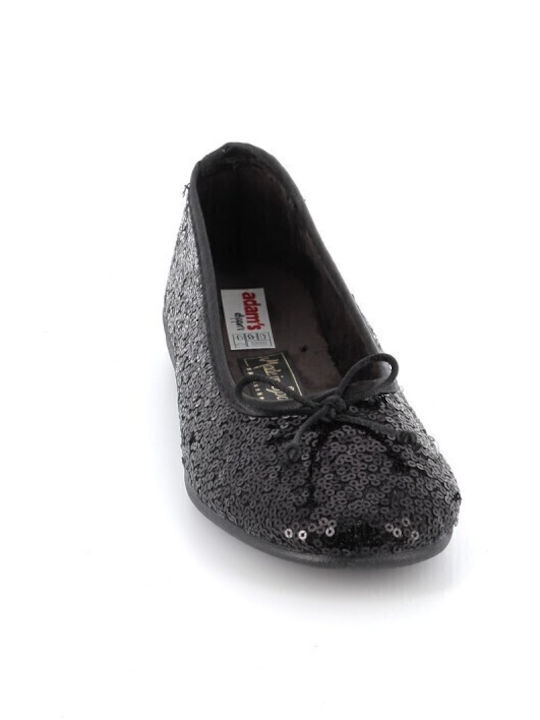 Leather Winter Women's Slippers Black