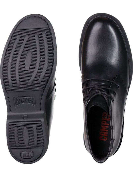 Norman Leather Black Men's Boots with Zipper