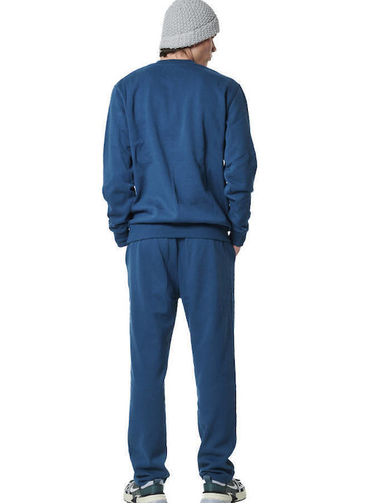 Body Action Herren-Sweatpants Fleece Blue