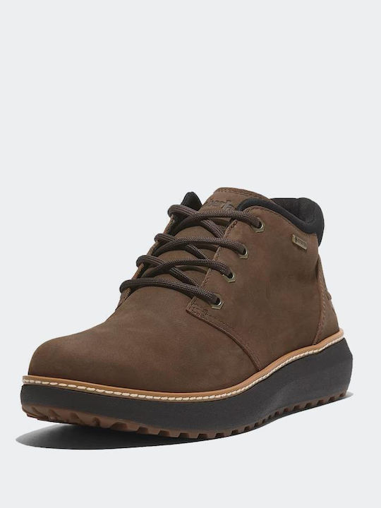 Hudson Road Mid Lace Up Leather Brown Men's Boots Waterproof