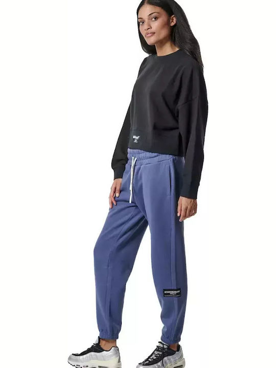 High Waist Sweatpants Blue