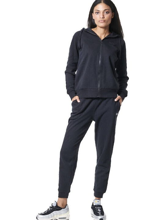 Παντελόνι Φόρμας με Λάστιχο Fleece Μαύρο