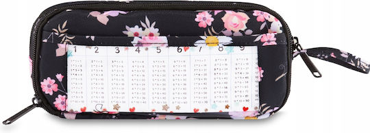 Zagatto Pencil Case Metallic with 3 Compartments Black