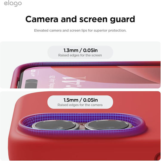 Elago Premium Liquid Umschlag Rückseite Silikon Rot (iPhone 16)