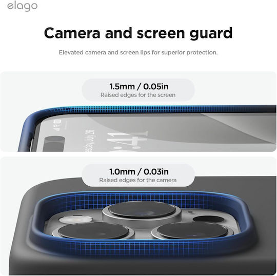 Elago Premium Liquid Back Cover Σιλικόνης Μαύρο (iPhone 16 Pro)