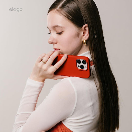 Elago Premium Liquid Umschlag Rückseite Silikon Rot (iPhone 16)