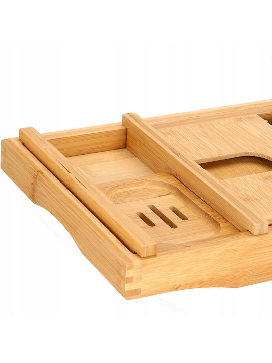 Dl Natural Bamboo Bathtub Tray Sersimo 1024 Extendable 75-110x23cm