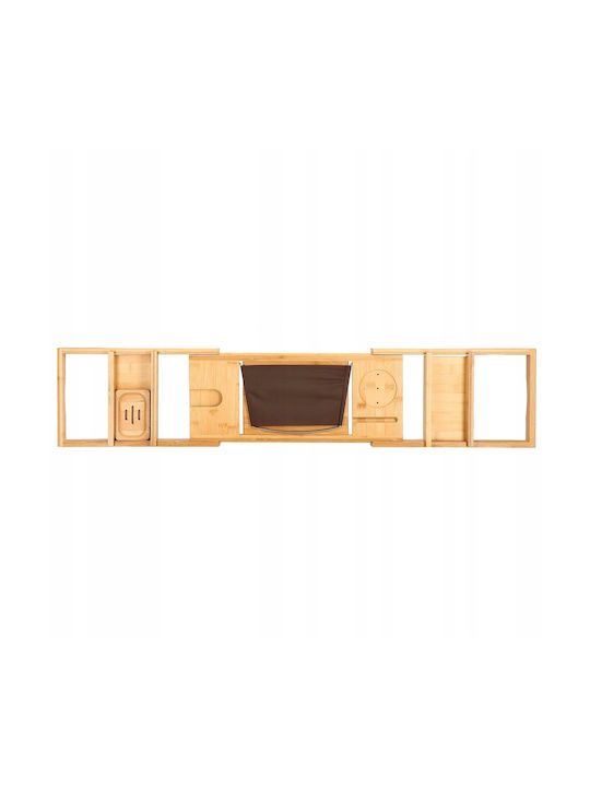 Dl Natural Bamboo Bathtub Tray Sersimo 1024 Extendable 75-110x23cm