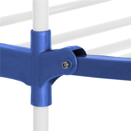 Vertical Clothes Dryer Mobile Foldable Two Hangers 75x57x170cm Load Capacity 15kg
