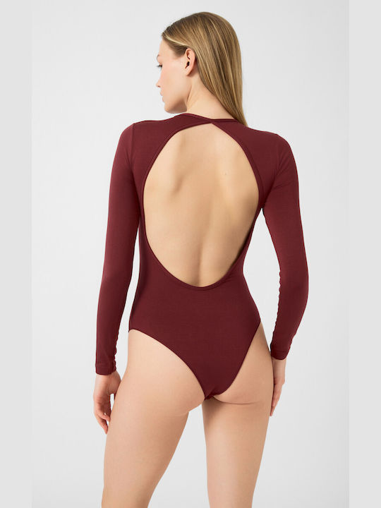 Minerva Frauen Bodysuit Bordeaux