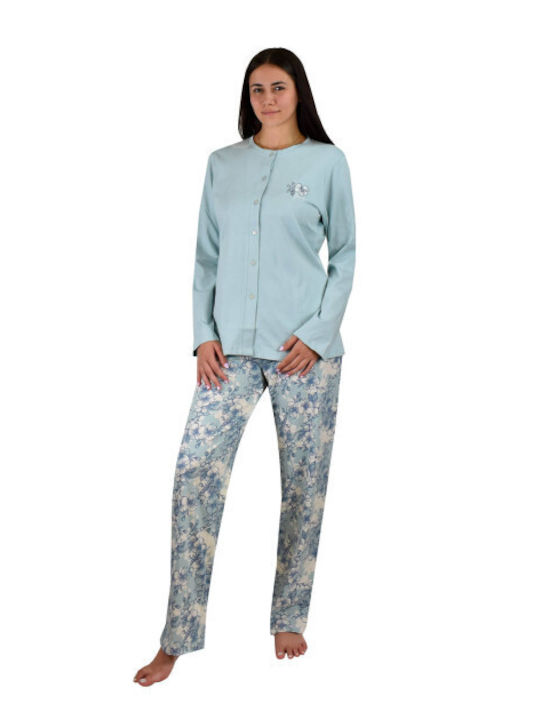 Poleren Winter Women's Pyjama Set Green