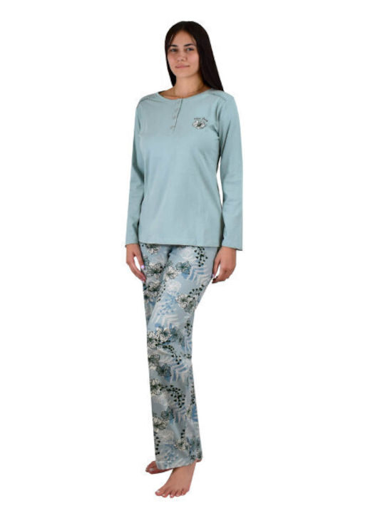 Poleren Winter Women's Pyjama Set Green