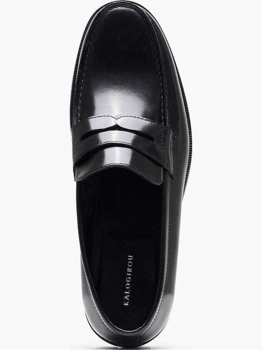 Δερμάτινα Ανδρικά Loafers σε Μαύρο Χρώμα