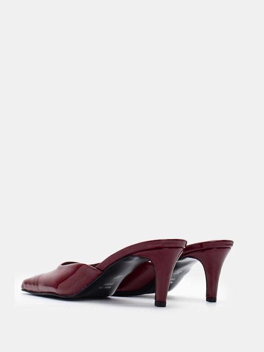 Luigi Heel Mules Burgundy