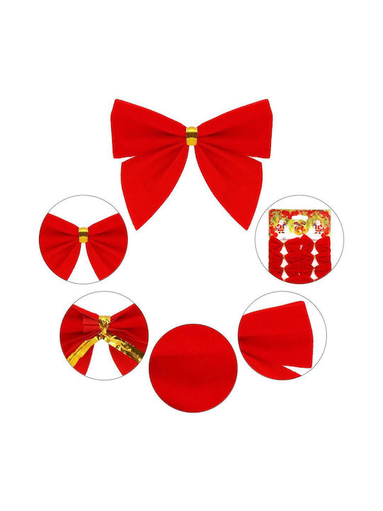 Hängender Bogen Ornament Rot Set 6Stück
